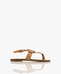 See by Chloé Chany Leather Toe Sandals - Light/Pastel Brown