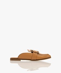 See by Chloé Chany Leather Loafer Mules - Light/Pastel Brown