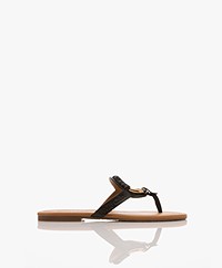 See by Chloé Hana Leather Sandals - Black/Brown