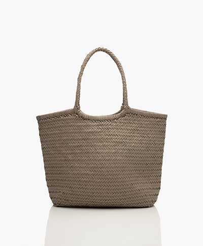 LaSalle Leather Woven Tote Bag - Natural