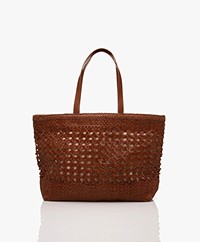 LaSalle Woven Leather Bag - Cognac