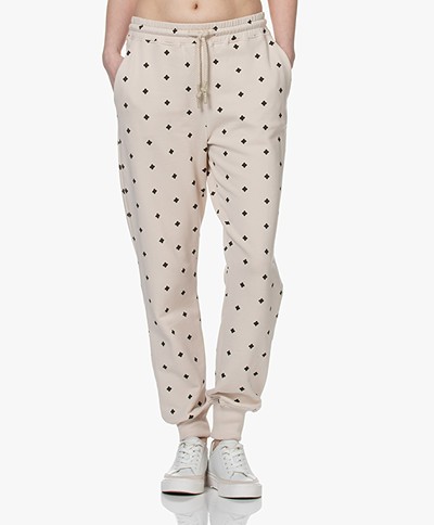 By Malene Birger Tanya French Terry Print Sweatpants - Stone