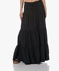 Rails Tiered Agatha Poplin Maxi Skirt - Black 