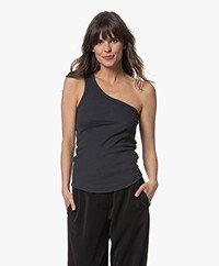 by-bar Charly One Shoulder Top - Jet Black