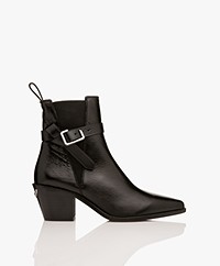 Zadig & Voltaire Tyler Cecilia Vintage Patent Ankle Boots - Black