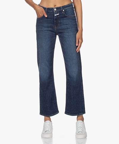 Closed Baylin Cropped Flared Jeans - Dark Blue