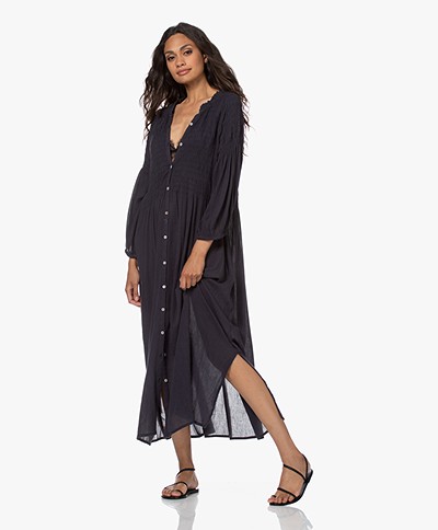 by-bar Loulou Smocked Maxi Dress - Midnight