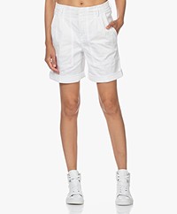 Drykorn Hiking Cotton Blend Bermuda Shorts - White