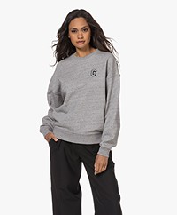 Closed Embroidered Logo Sweatshirt - Light Grey Melange