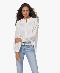 Zadig & Voltaire Tigy Cotton Voile Shirt with Embroidery - Judo