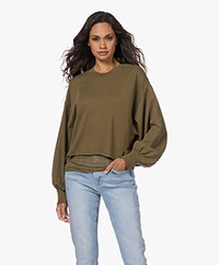 FRAME Easy Shirttail Pima Cotton Sweatshirt - Surplus
