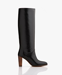 Vanessa Bruno High Leather Boots - Black