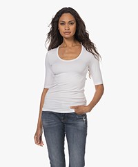 Majestic Filatures Soft Touch Round Neck T-shirt - White