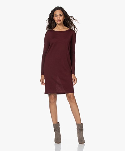 Sibin/Linnebjerg Ella Merino Sweater Dress - Burgundy