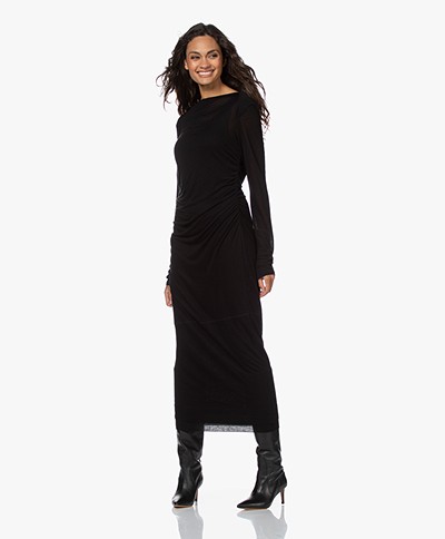 Filippa K Uma Lyocell-Cashmere Blend Dress - Black