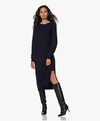 Denham Paula Viscose-wool Blend Knitted Dress - Navy Blazer