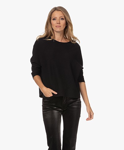 Drykorn Mimas Cotton-cashmere Blend Sweater - Black