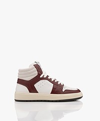 Closed Leather High Sneakers - Tea Rose