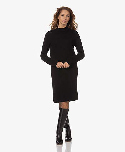 no man's land Knee-length Knitted Dress - Core Black