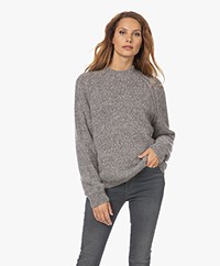 by-bar Bello Mouline Knit Sweater - Grey Melange
