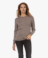 LaSalle Merino Wollen Trui - Taupe