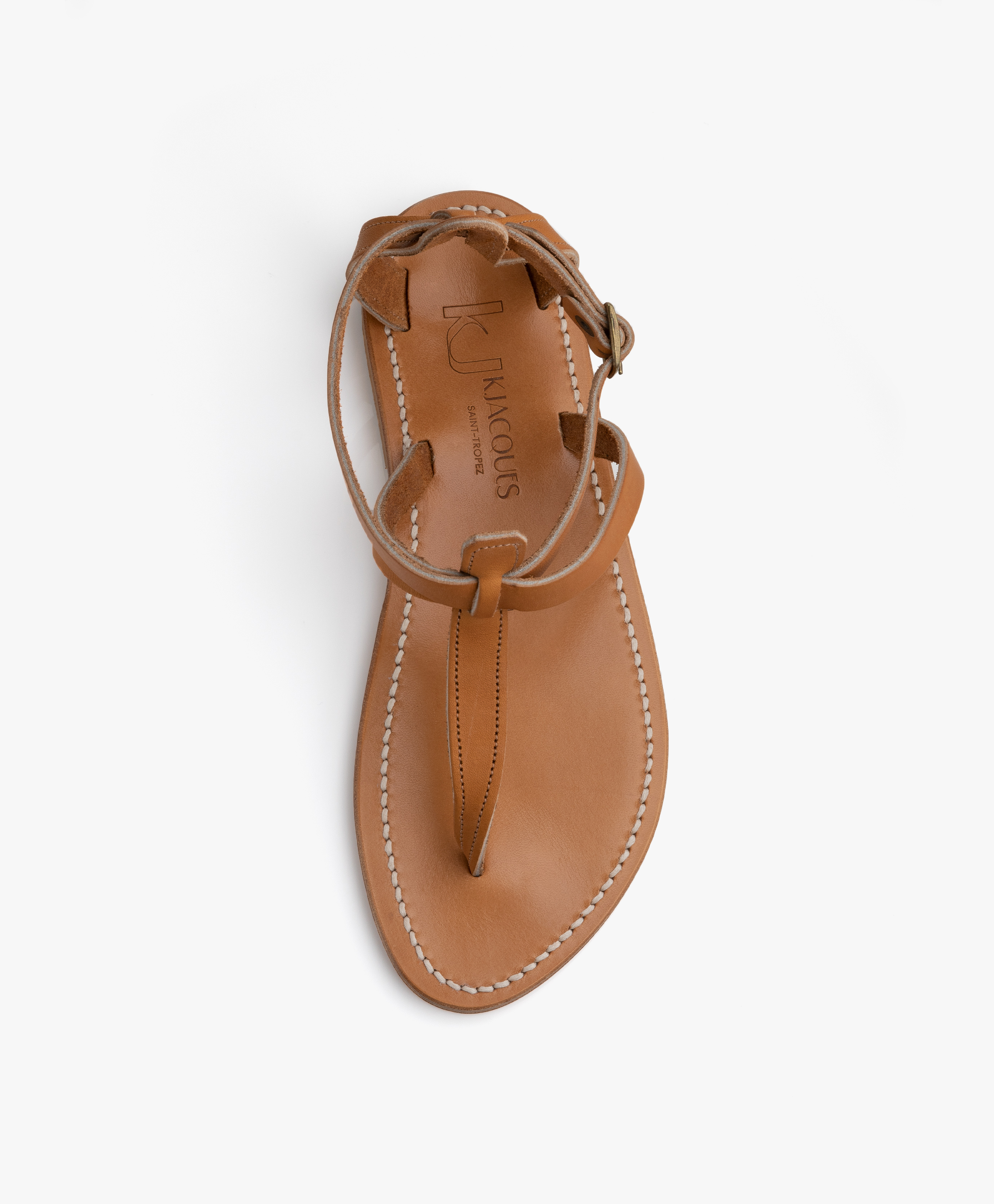 K. Jacques St. Tropez Buffon Leather Sandals - Natural - buffon eb0783 ...
