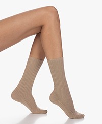 FALKE Cosy Wool-cashmere Blend Socks - Camel