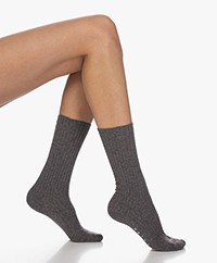 FALKE Cosy Wool-cashmere Blend Socks - Grey Mix
