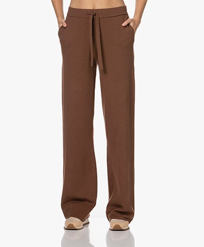 Josephine & Co Tycho Cotton Blend Knitted Pants - Brown