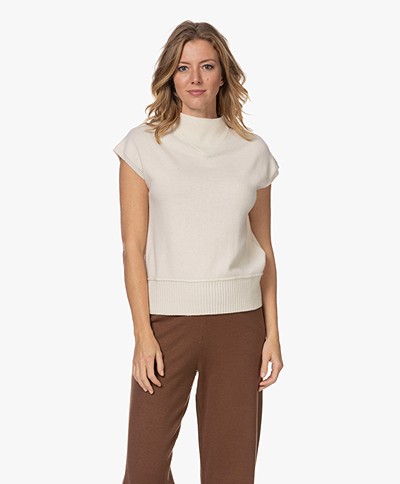 Josephine & Co Toon Merino Short Sleeve Sweater - Off-white
