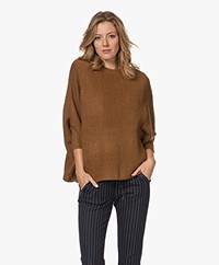 KYRA Hilly Oversized Wool Blend Sweater - Cinnamon