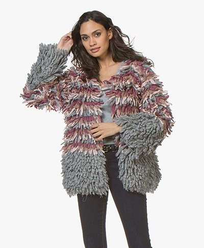 Fine Edge Limited Edition Alpaca Wool Cardigan-Jacket - London Fog