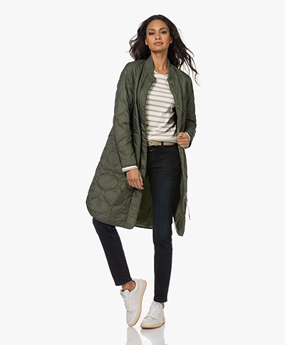 Closed Quilted Jacket - Pine Green