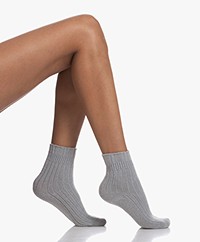 FALKE Wool-Cashmere Blend Bed Socks - Silver