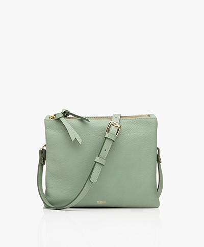 Closed Duo Leather Shoulder Bag - Grass Green