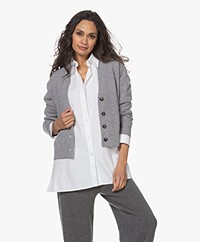 Closed Wol-Cashmere V-hals Vest - Grijs Mêlee