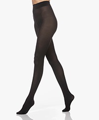 Wolford Mary Fine Ribbed Tights - Black