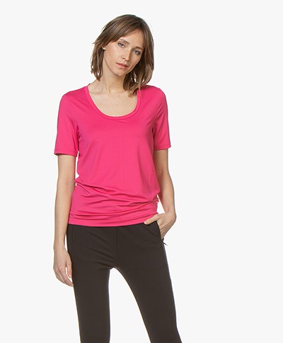 Buzinezz By BRAEZ Tech Jersey T-shirt with Round Neck - Pink