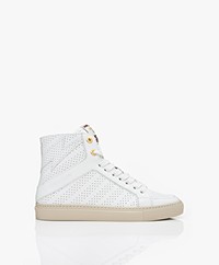 Zadig & Voltaire ZV1747 High Flash Punched Sneakers - White