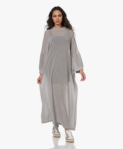extreme cashmere N°275 Spook Mesh Knitted Maxi Dress - Grey