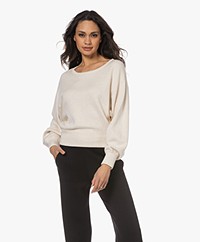 Repeat Wide Sleeve Cotton-Viscose Sweater - Ivory