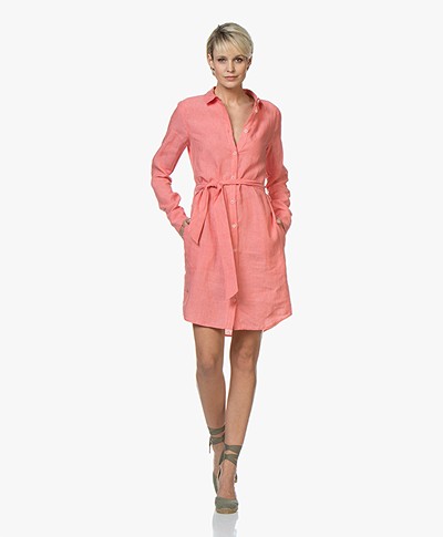Josephine & Co Coen Linen Shirt Dress - Pink