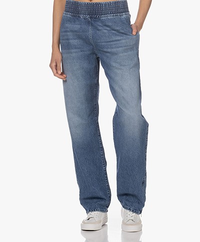 IRO Demete Straight Pull-on Jeans - Blue Denim