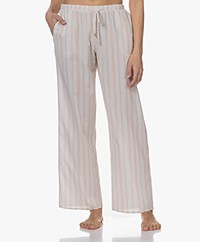 HANRO Sleep & Lounge Striped Cotton Pajama Pants - Pastel