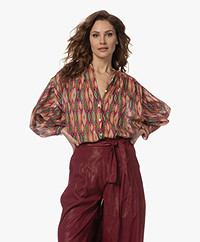 by-bar Lucy Voile Summer Ikat Print Blouse - Multi-color