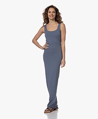 VIVEH  Sapphire Sleeveless Jersey Maxi Dress - Ocean Grey