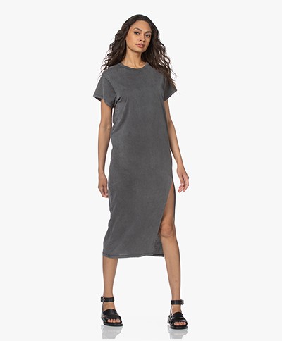 IRO Elisha Cotton Jersey Midi Dress - Used Grey