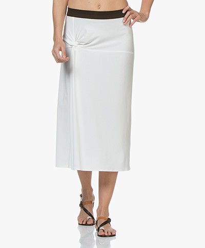 By Malene Birger Cintia Crepe Jersey Midi Skirt - Soft White