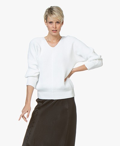 Filippa K Women Chunky V-Neck Sweater - White