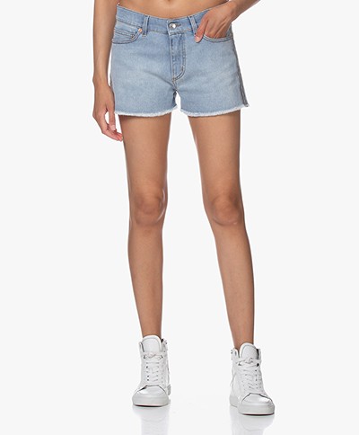 Zadig & Voltaire Storm Denim Shorts with Coating - Blue